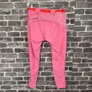 Outdoor Voices X Disney Exclusive Minnie Snacks Leggings pink red